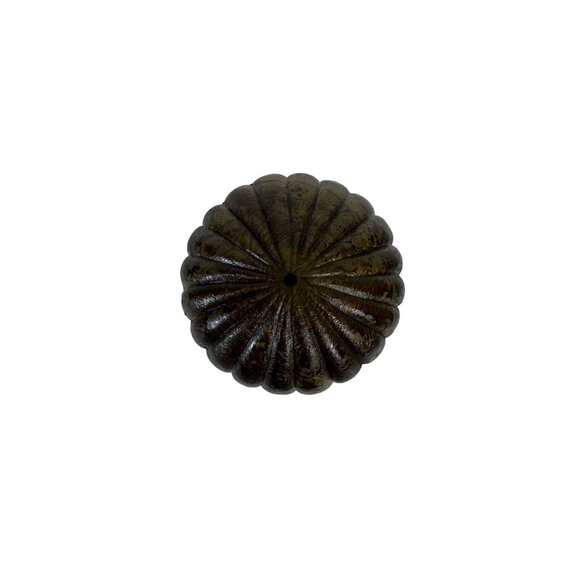 Decorative Leather Wrapped Bottle Decanter Brown Ornate Crest Vintage Home Decor - Picture 5 of 16